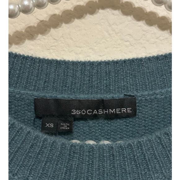 360 Cashmere Sweater Size XS Green Quiet Luxury Minimalist Capsule Pullover Knit - Picture 3 of 10